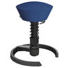 BÜROHOCKER Mikrofaser Blau, Schwarz  - Blau/Schwarz, Basics, Textil/Metall (55/45,66/55cm) - Aeris