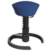 BÜROHOCKER   Blau, Schwarz  - Blau/Schwarz, Basics, Textil/Metall (55/45,66/55cm) - Aeris