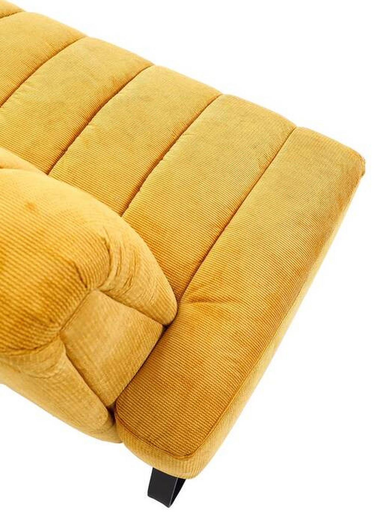 SITZBANK 175/87/77 cm  in Gelb  - Gelb/Schwarz, Design, Textil/Metall (175/87/77cm) - Novel