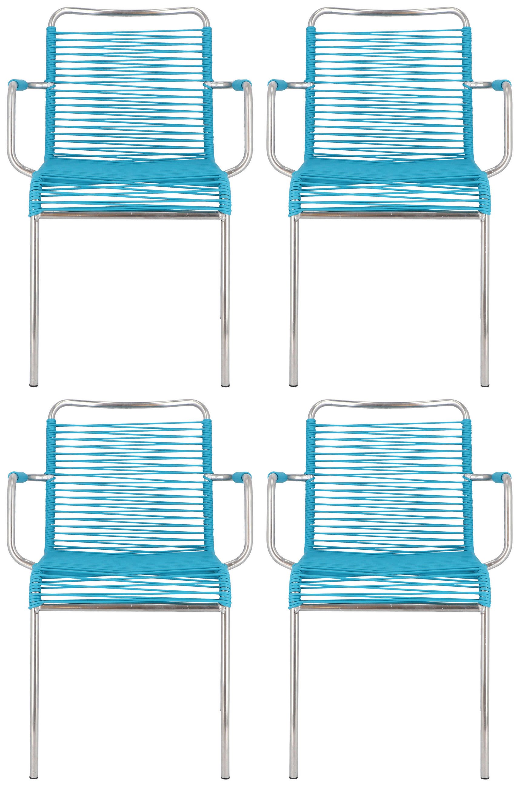 GARTENSESSEL-SET Aluminium Alufarben, Petrol  - Petrol/Alufarben, Design, Kunststoff/Metall (57/85/57cm) - FIAM