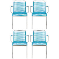 GARTENSESSEL-SET Aluminium Alufarben, Petrol  - Petrol/Alufarben, Design, Kunststoff/Metall (57/85/57cm) - FIAM