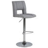 BARHOCKER Webstoff Hellgrau  - Chromfarben/Hellgrau, Design, Textil/Metall (41,5/94-115/52cm) - Carryhome