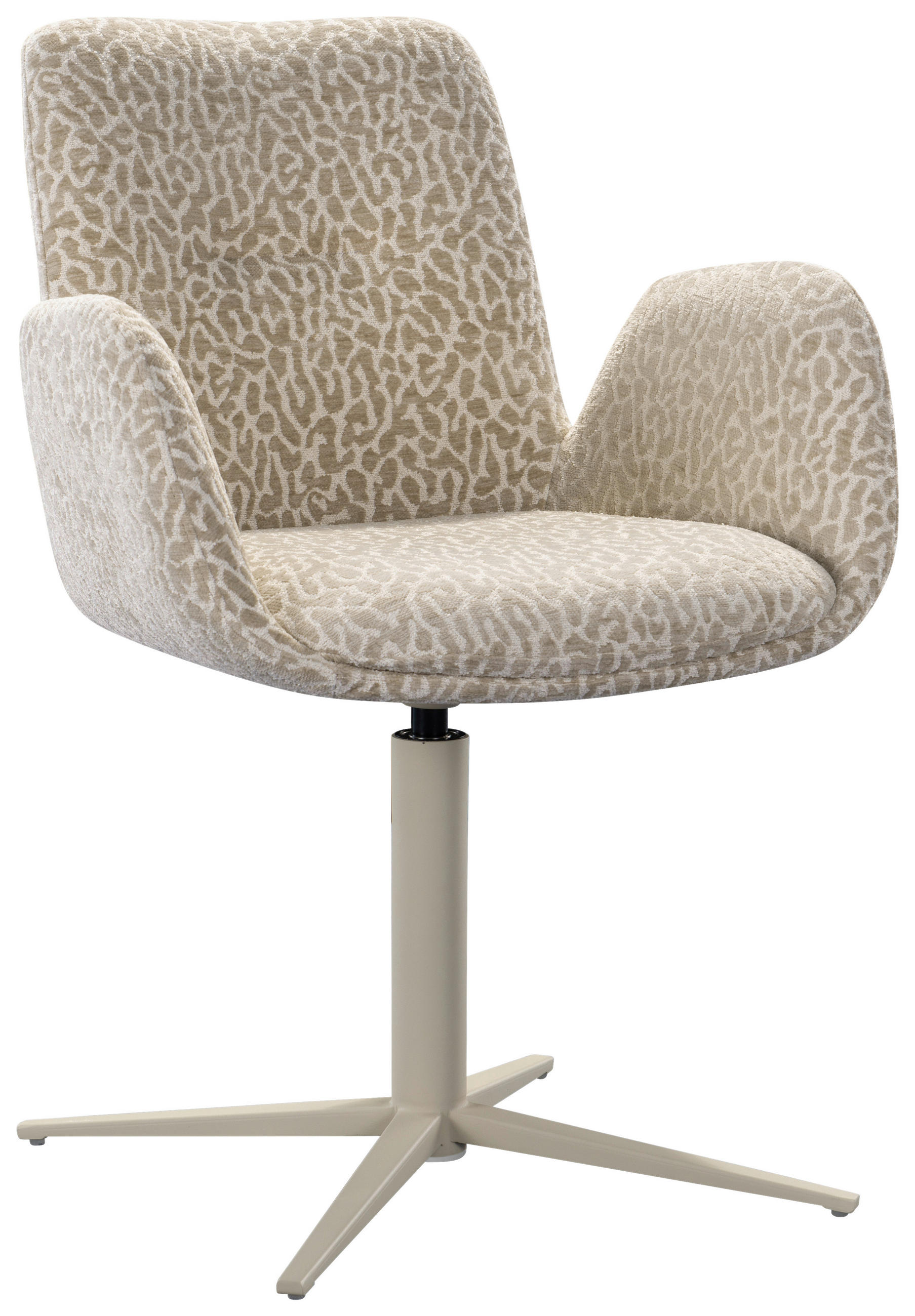 ARMLEHNSTUHL  in Eisen Mikrofaser  - Taupe/Schwarz, Design, Textil/Metall (62/85,5/61,5cm) - Lomoco