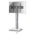 TV-RACK Metall Silberfarben, Weiß - Silberfarben/Weiß, KONVENTIONELL, Metall (68/130/54cm)