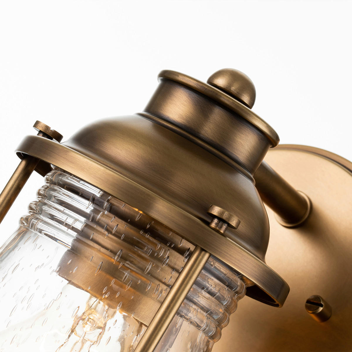 BADEZIMMER-WANDLEUCHTE - Messingfarben, Konventionell, Glas/Metall (20,6/12,7/16,9cm) - Elstead Lighting