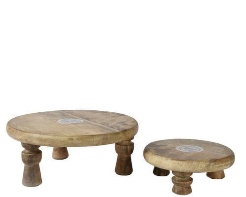 DEKOTELLER - Naturfarben, Trend, Holz (25,00/25,00/8,00cm) - Ambia Home