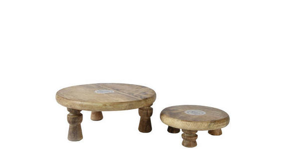 DEKOTELLER - Naturfarben, Trend, Holz (25,00/25,00/8,00cm) - Ambia Home