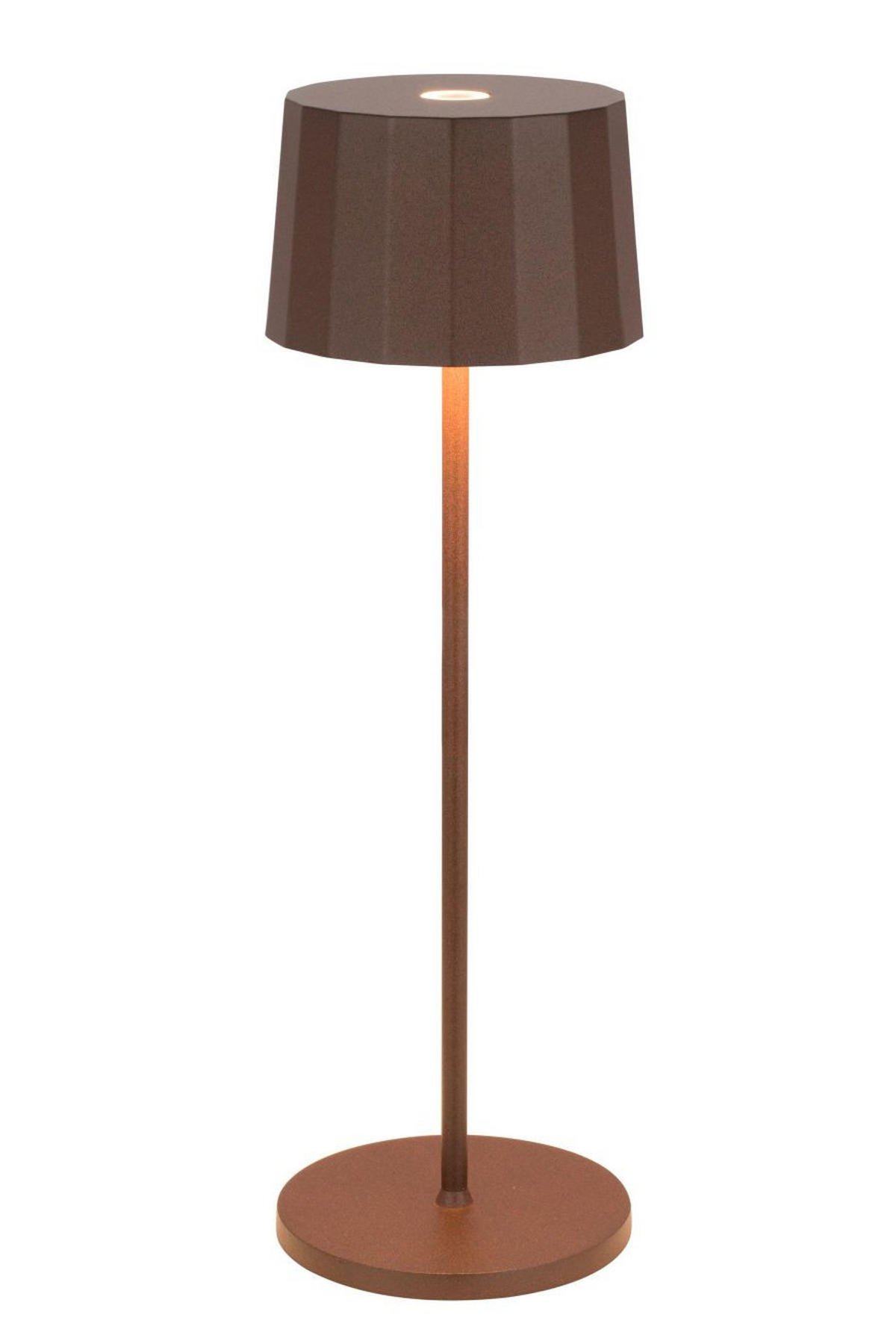STOLNÍ LAMPA NA BATERIE, dotykový stmívač, 11/35 cm  - hnědá, Design, kov/plast (11/35cm) - Dieter Knoll