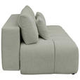 BOXSPRINGSOFA in Chenille Greige  - Greige/Schwarz, MODERN, Kunststoff/Textil (210/72/105cm) - Cantus