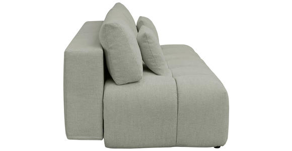 BOXSPRINGSOFA in Chenille Greige  - Greige/Schwarz, MODERN, Kunststoff/Textil (210/72/105cm) - Cantus