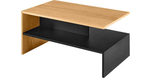 COUCHTISCH in Holz, Holzwerkstoff 90/55/42,5 cm  - Eichefarben/Schwarz, Design, Holz/Holzwerkstoff (90/55/42,5cm) - Carryhome
