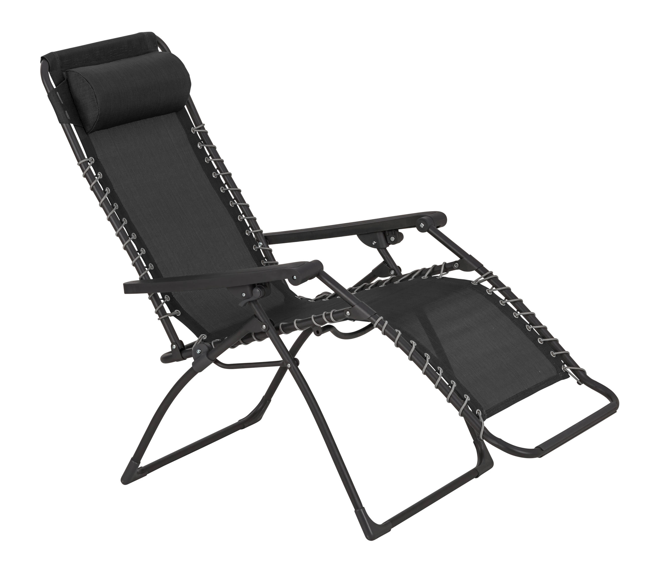 GARTEN-RELAXSESSEL 67/112,7/94 cm  - Dunkelgrau/Grau, Basics, Kunststoff/Textil (67/112,7/94cm) - Ambia Garden