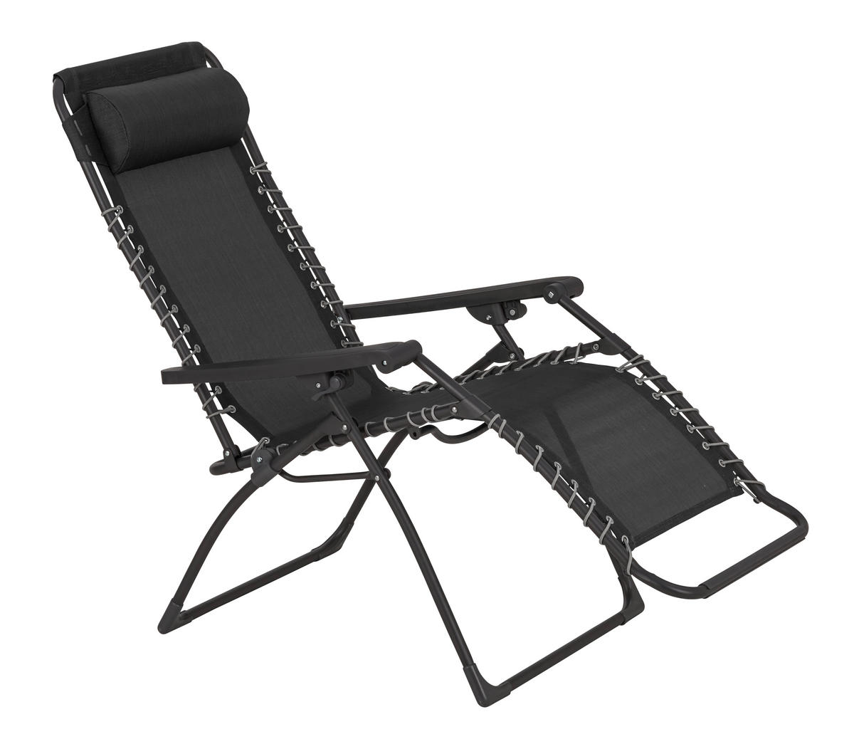 GARTEN-RELAXSESSEL 67/112,7/94 cm  - Dunkelgrau/Grau, Basics, Kunststoff/Textil (67/112,7/94cm) - Ambia Garden