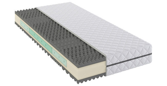 KALTSCHAUMMATRATZE 90/200 cm Höhe ca. 21 cm  - Weiß, MODERN, Textil (90/200cm) - Sleeptex