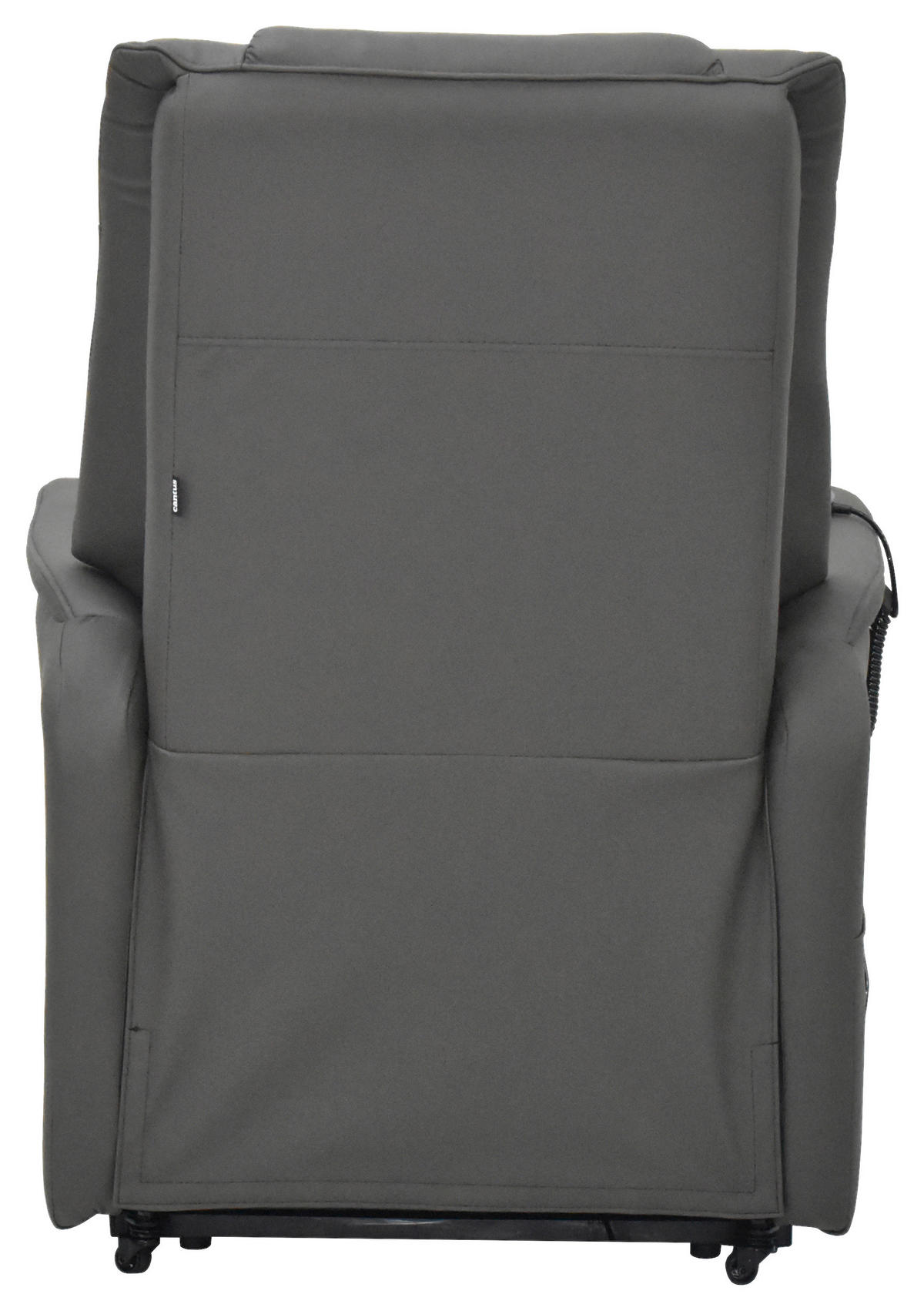 FERNSEHSESSEL  mit Kombination Echtleder/Lederlook beschichtet Dunkelbraun Relaxfunktion, Netzbetrieb, Aufstehhilfe  - Dunkelbraun/Schwarz, KONVENTIONELL, Leder/Textil (82/111/89cm) - Cantus