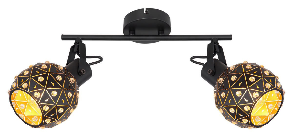 Strahler Jodie Jodie 35/12/26 cm   - Klar/Goldfarben, Basics, Glas/Metall (35/12/26cm) - Globo