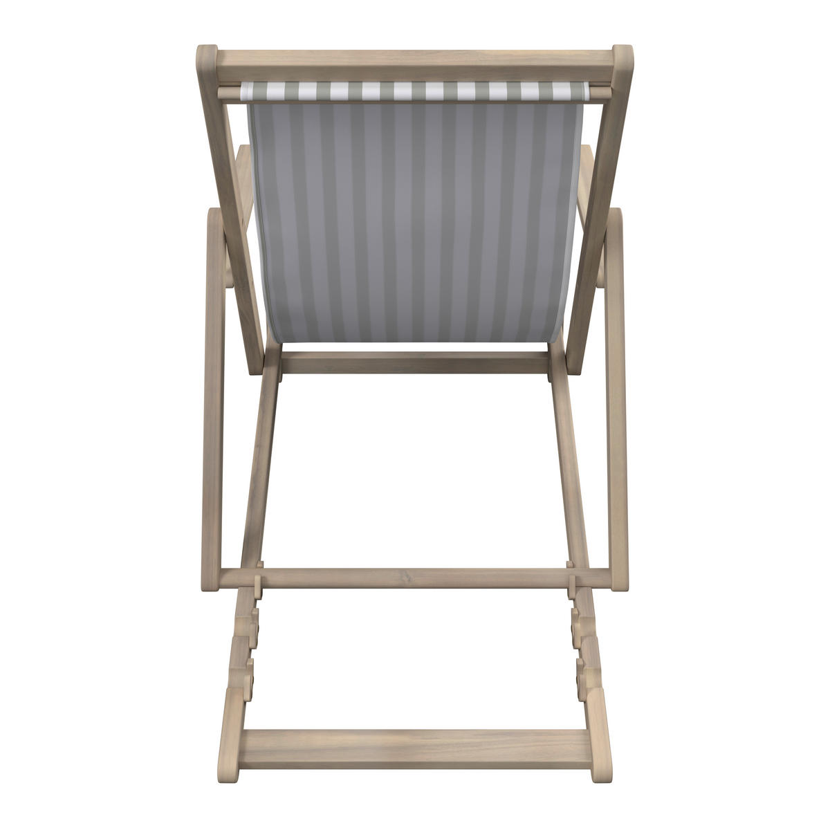 STRANDSTUHL Akazie Grün, Weiß, Akaziefarben  - Weiß/Akaziefarben, Basics, Holz/Textil (63/88/102cm) - Ambia Garden