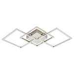 LED-DECKENLEUCHTE 3,2 W    75,5/37/6 cm  - Nickelfarben, Design, Kunststoff/Metall (75,5/37/6cm) - Boxxx