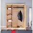 DREHTÜRENSCHRANK 3 -türig Kiefer massiv Naturfarben - Alufarben/Naturfarben, LIFESTYLE, Holz/Metall (140/190/55cm) - Carryhome