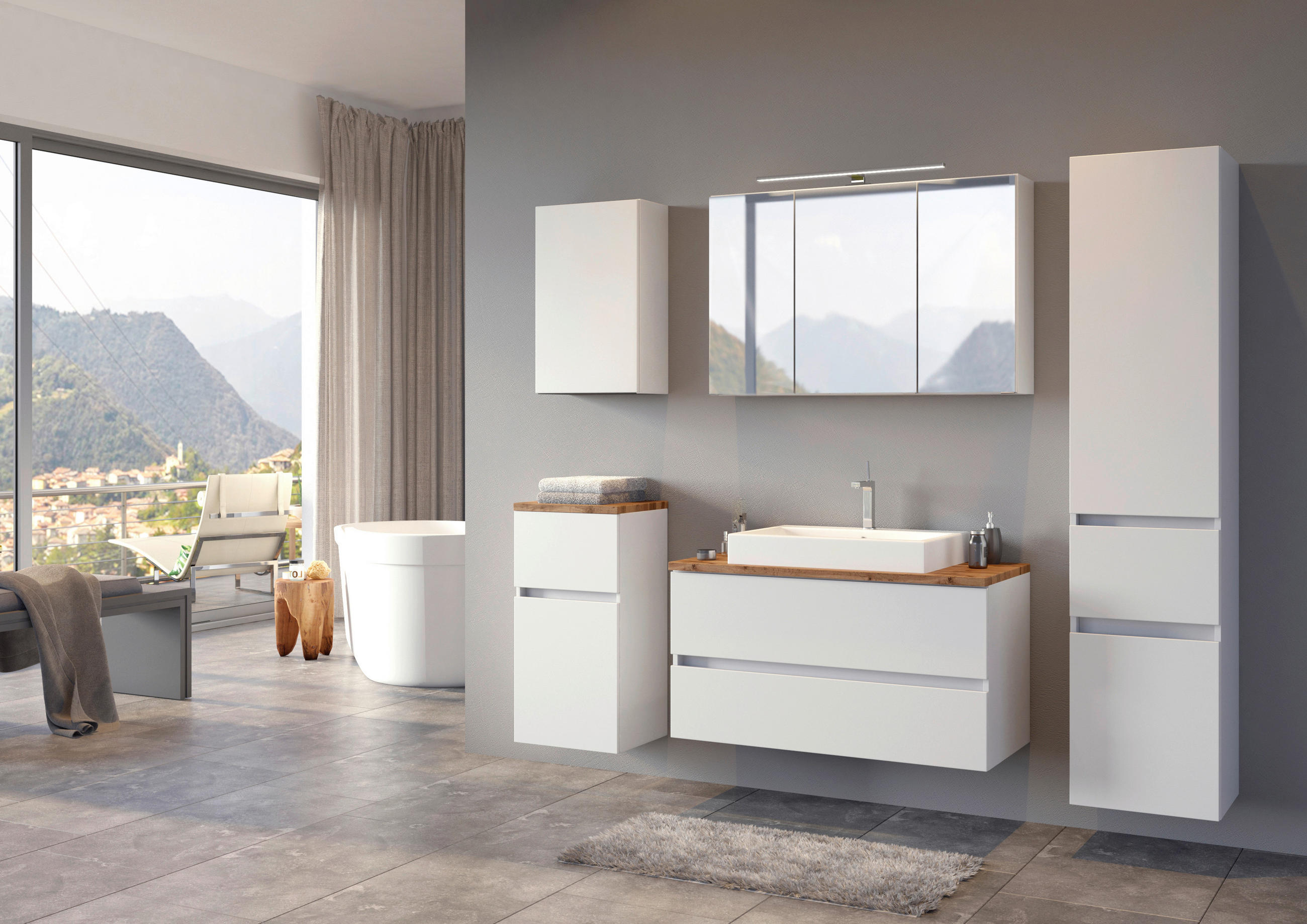 Hängeschrank in Weiss 40/64/20 cm  - Weiss, Basics, Holzwerkstoff (40/64/20cm) - Held