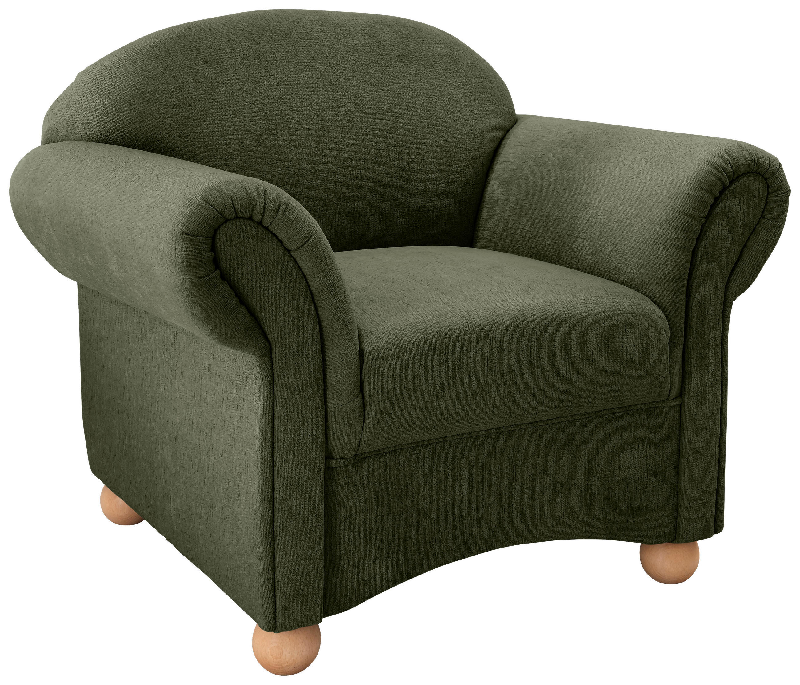 SESSEL in Mikrofaser Grün  - Wildeiche/Grün, Konventionell, Holz/Textil (90/84/80cm) - Livetastic