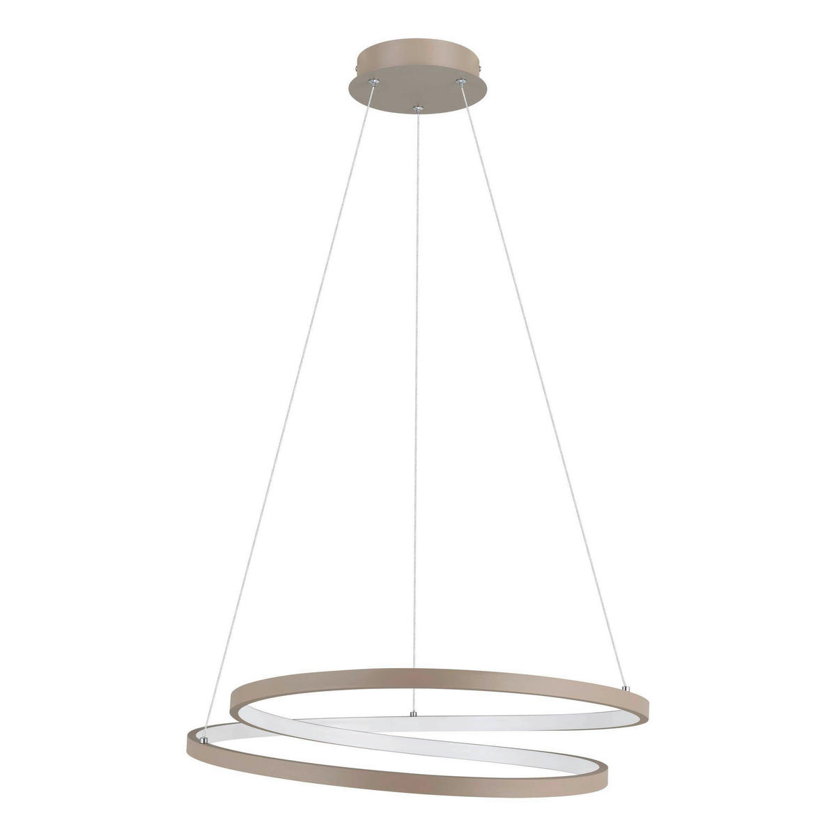 LED-HÄNGLAMPA Ruotale 55/150 cm  - vit/sandfärgad, Design, metall/plast (55/150cm) - Eglo