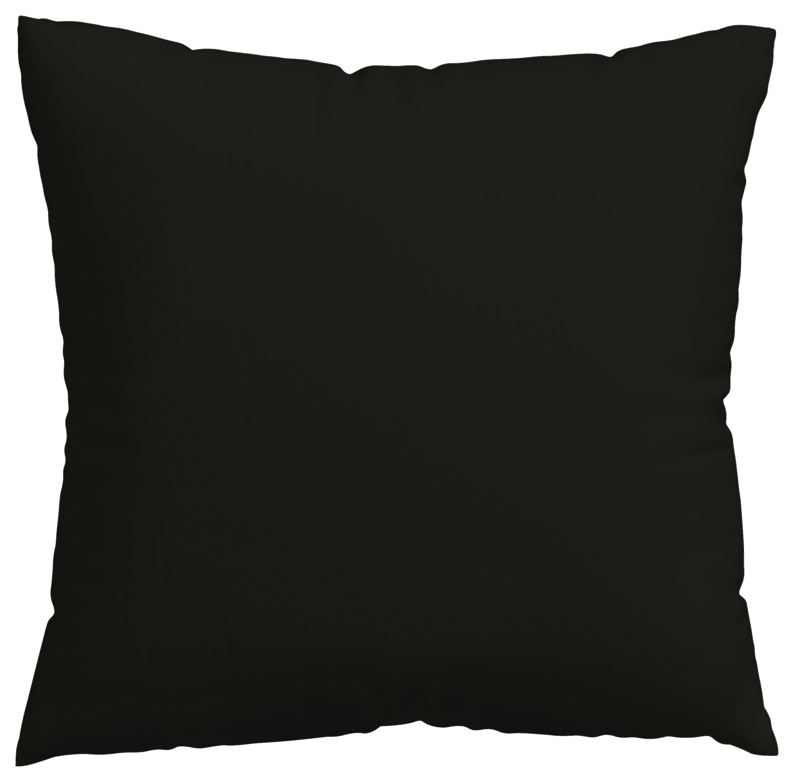 Schlafgut Kopfkissenbezug Knitted Jersey Schwarz 80x80 cm