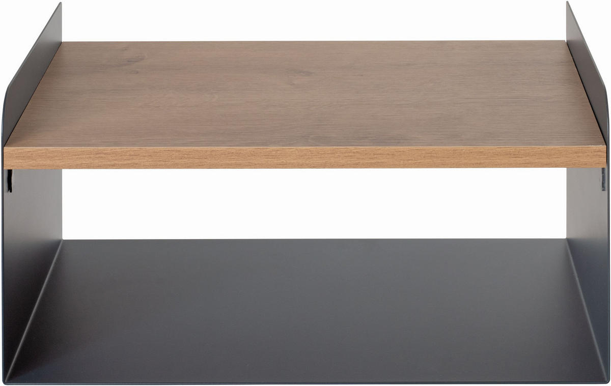 WANDBOARD Metall, Holzwerkstoff Anthrazit, Eichefarben  - Eichefarben/Anthrazit, MODERN, Holzwerkstoff/Metall (40/20/30cm)