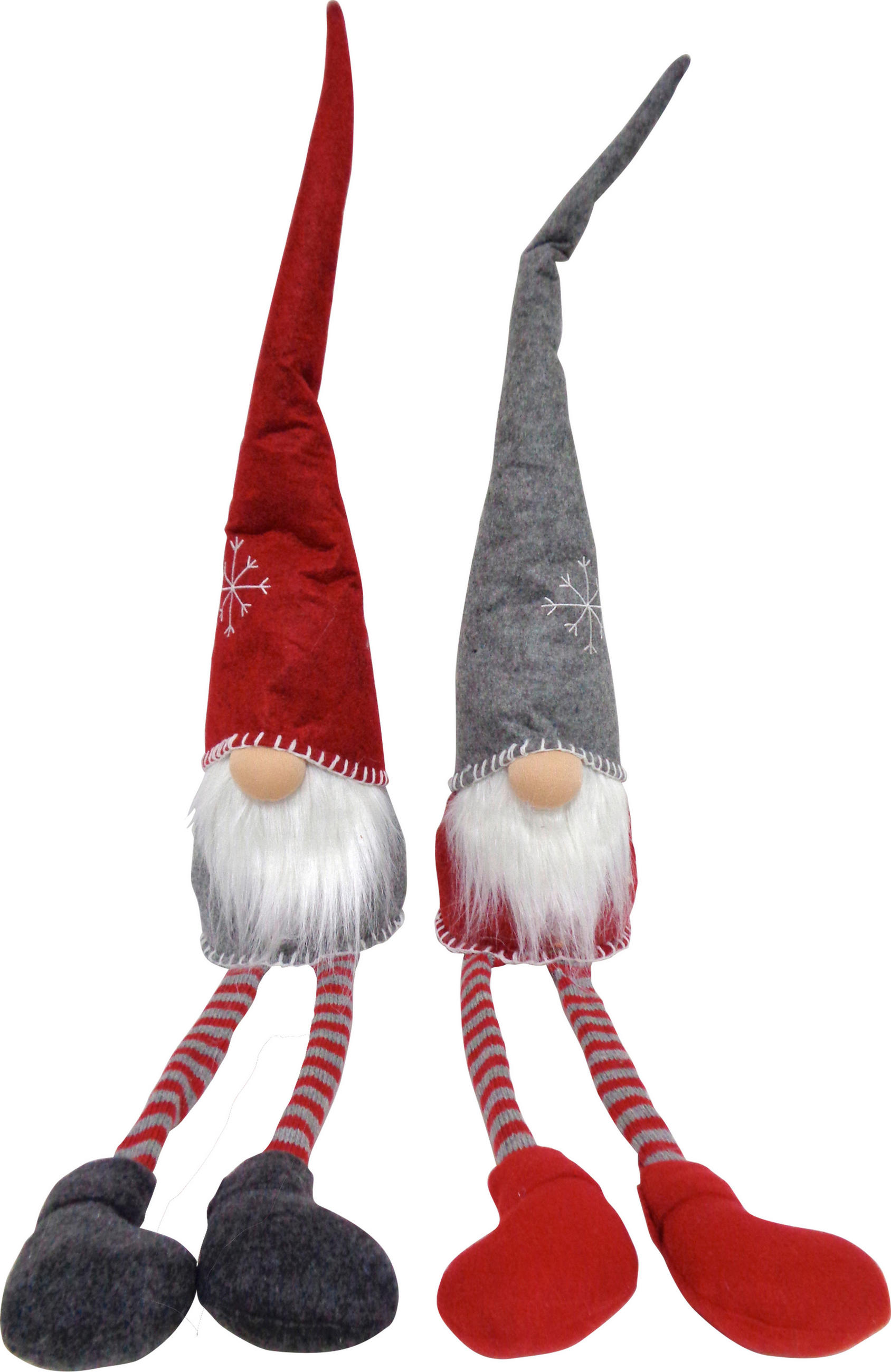 PALČEK - rdeča/temno siva, Trendi, kamen/tekstil (13/87/12cm) - X-Mas