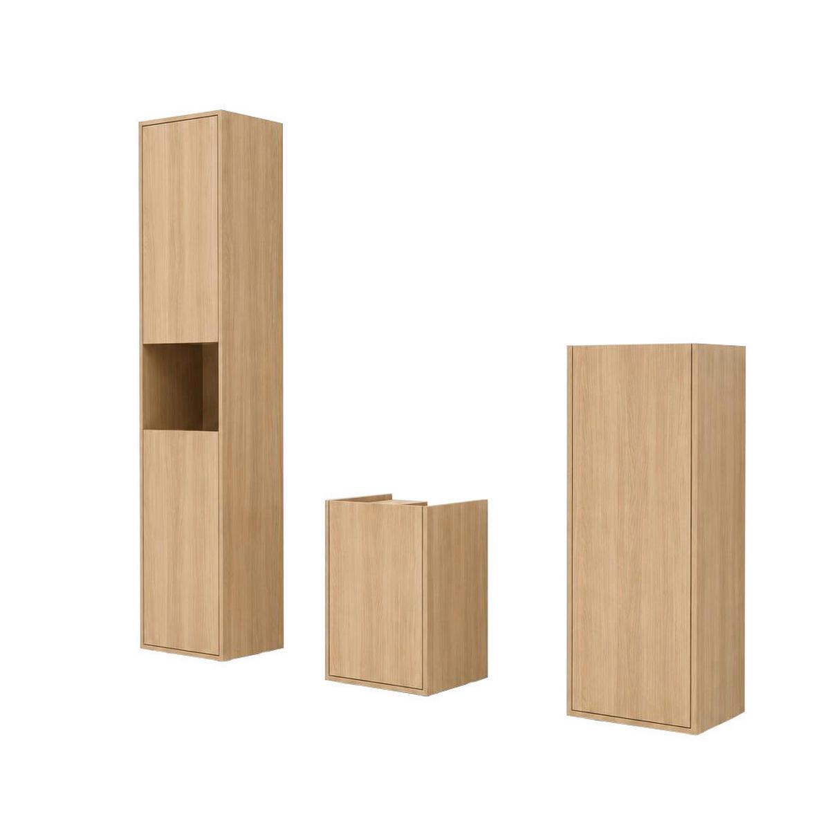WASCHBECKENUNTERSCHRANK 42/62/35 cm  - Eichefarben/Schwarz, Trend, Holzwerkstoff/Kunststoff (42/62/35cm) - MID.YOU