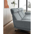 ECKSOFA  in Flachgewebe Hellblau  279-327/176-217 cm  - Schwarz/Hellblau, Design, Textil/Metall (279-327/176-217cm) - Dieter Knoll