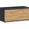 GARDEROBENBANK  in 96/52/40 cm  - Eichefarben/Anthrazit, Design, Kunststoff (96/52/40cm)