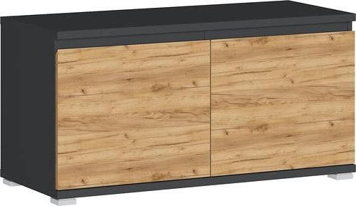 XXXLutz Garderobenbank Anthrazit, Eiche 96x52x40 cm