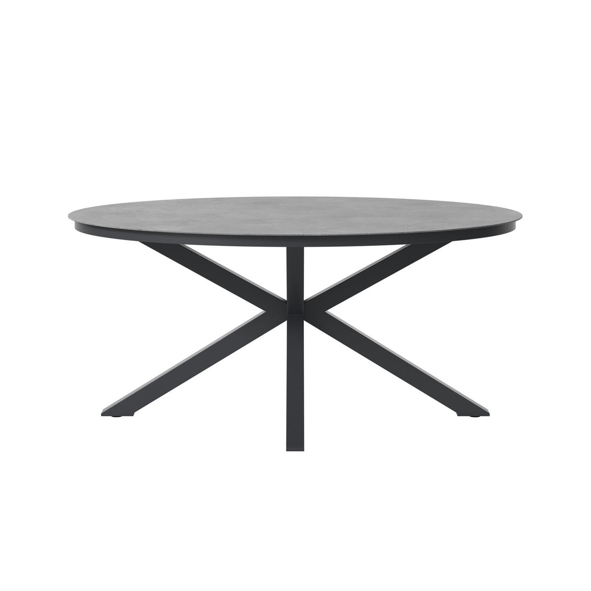 ZAHRADNÍ STŮL, kov, plast, 180/76/120 cm - antracitová, Moderní, kov/plast (180/76/120cm) - Ambia Garden