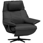 RELAXSESSEL in Leder Anthrazit  - Anthrazit/Schwarz, Design, Leder/Metall (92/79/82cm) - Dieter Knoll