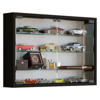 Hängevitrine in Schwarz in Schwarz  - Schwarz, Konventionell, Glas/Holzwerkstoff (60/40/10cm) - MID.YOU
