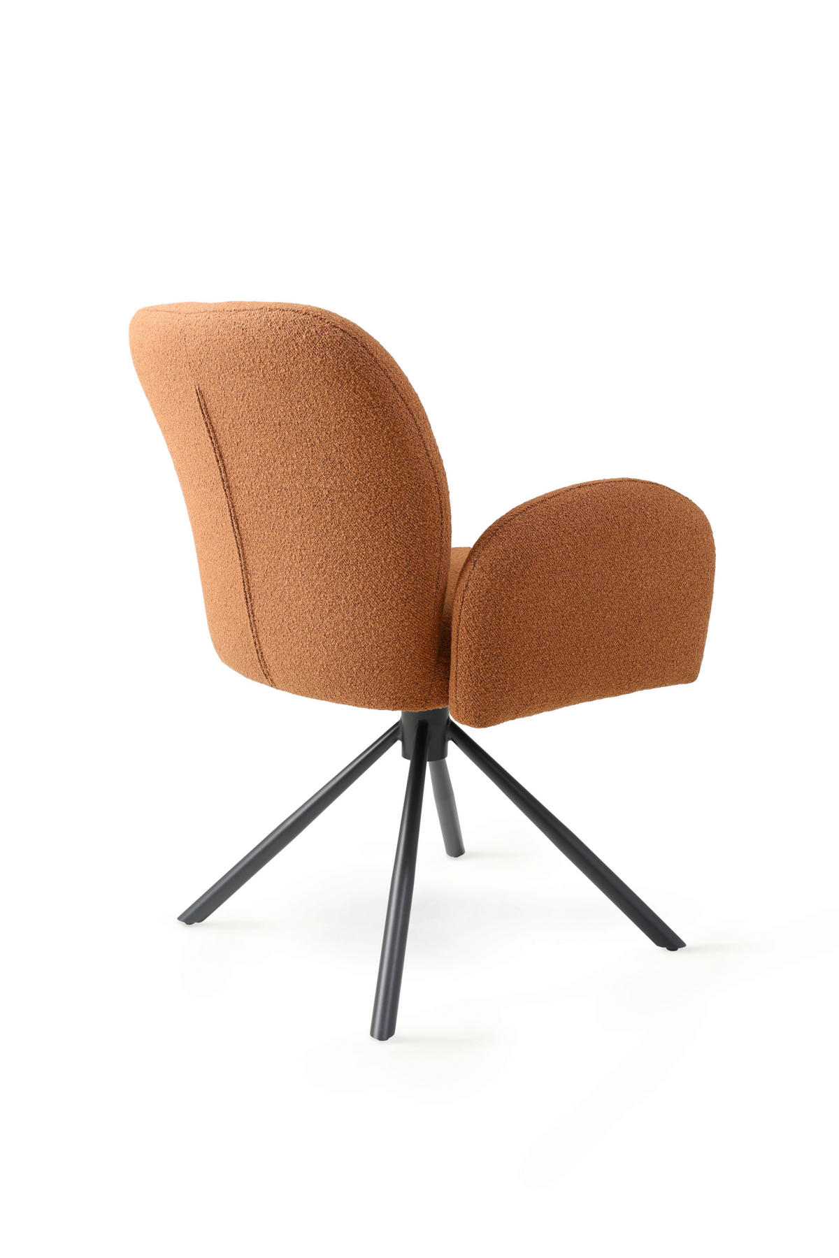 ARMLEHNSTUHL  in Stahl Webstoff, Bouclé  - Rostfarben/Schwarz, Basics, Textil/Metall (63/87/63,5cm) - Tom Tailor