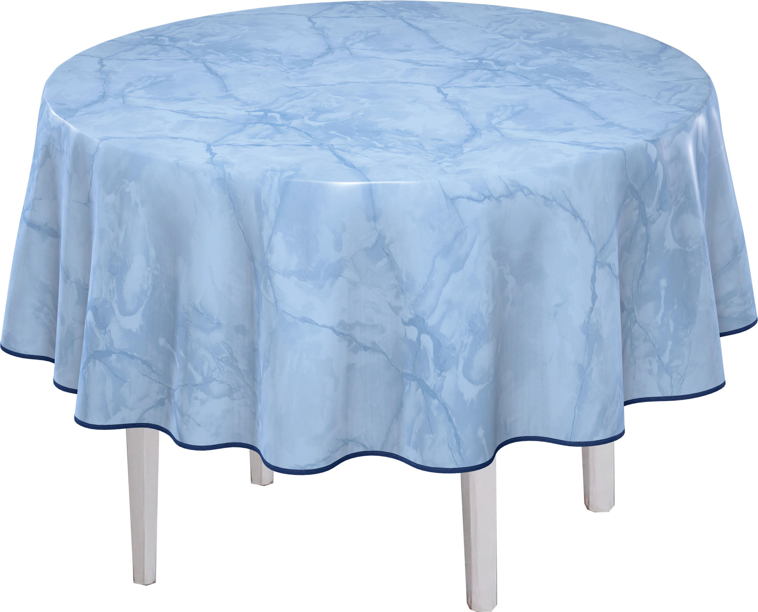 TISCHDECKE MILANO 140 cm  - Hellblau, KONVENTIONELL, Textil (140cm) - Peyer Syntex