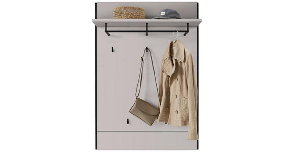 GARDEROBENPANEEL  in 88/126/32 cm  - Beige/Schwarz, KONVENTIONELL, Holzwerkstoff (88/126/32cm) - Voleo