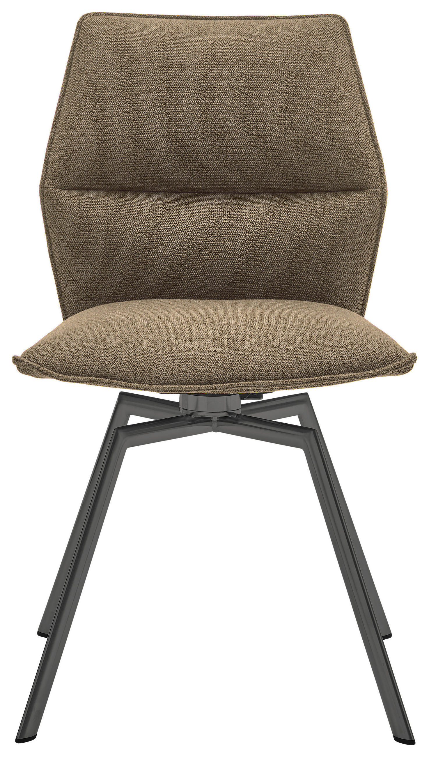 STUHL  in Stahl Metall, Textil  - Fango/Anthrazit, Design, Textil/Metall (49/86/60cm) - Venjakob