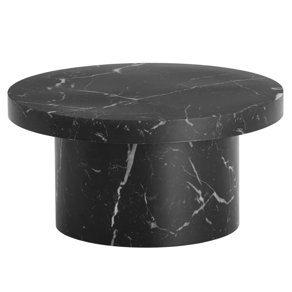 COUCHTISCH rund Schwarz  - Schwarz, Design, Holzwerkstoff (60/30cm) - Livetastic