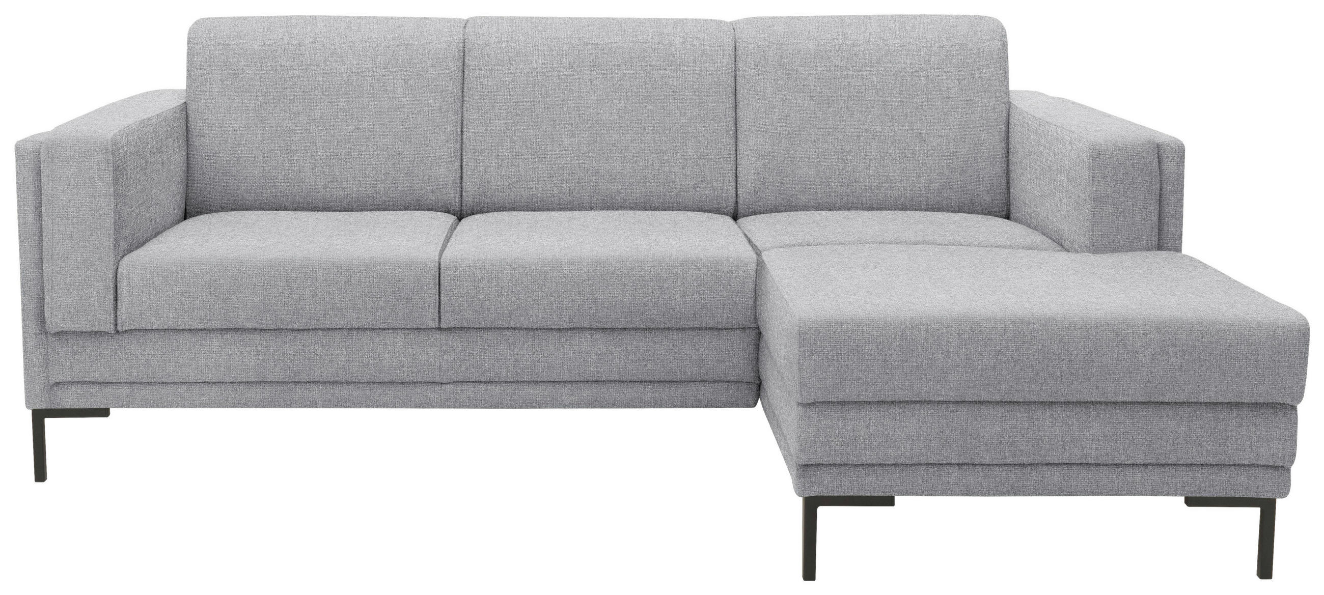 ECKSOFA Looks VII Silberfarben Webstoff - Silberfarben/Schwarz, Design, Textil/Metall (214/146cm) - LOOKS by W.Joop