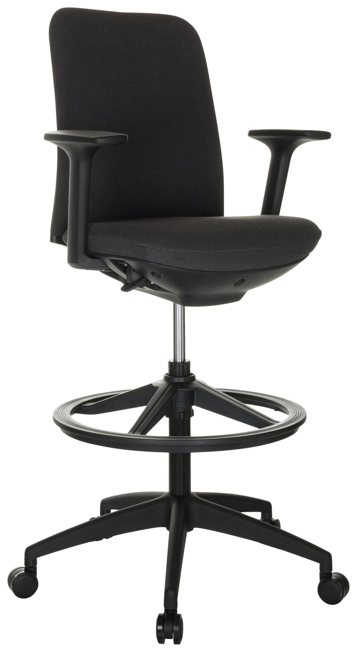 OTOČNÁ ŽIDLE, černá - černá, Basics, textil/plast (73/115-140/73cm) - MID.YOU