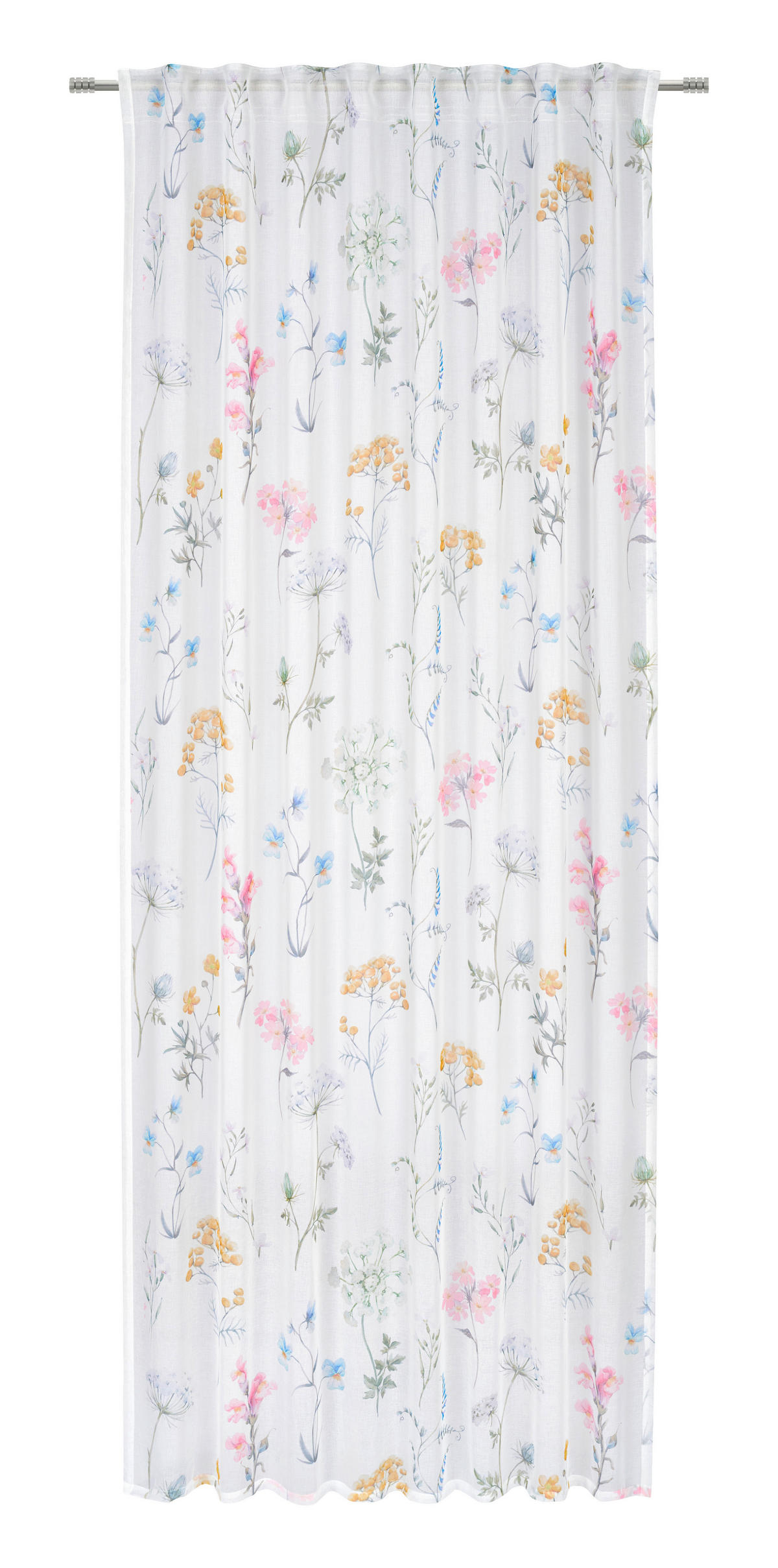 HOTOVÝ ZÁVĚS, průhledné, 135/245 cm - vícebarevná, Konvenční, textil (135/245cm) - Esposa