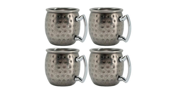 MOSCOW-MULE-BECHER  - Silberfarben/Grau, Trend, Metall - Novel