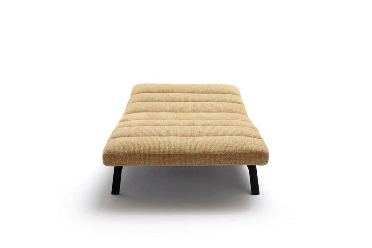 RELAXLIEGE 120/54-113/158-198 cm  in Chenille Gelb  - Gelb/Schwarz, Design, Textil/Metall (120/54-113/158-198cm) - Pure Home Lifestyle