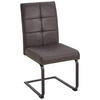 SCHWINGSTUHL  in Eisen Mikrofaser  - Dunkelgrau/Schwarz, MODERN, Holz/Textil (48/98/60cm) - Livetastic