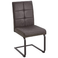 SCHWINGSTUHL  in Eisen Mikrofaser  - Dunkelgrau/Schwarz, MODERN, Holz/Textil (48/98/60cm) - Livetastic
