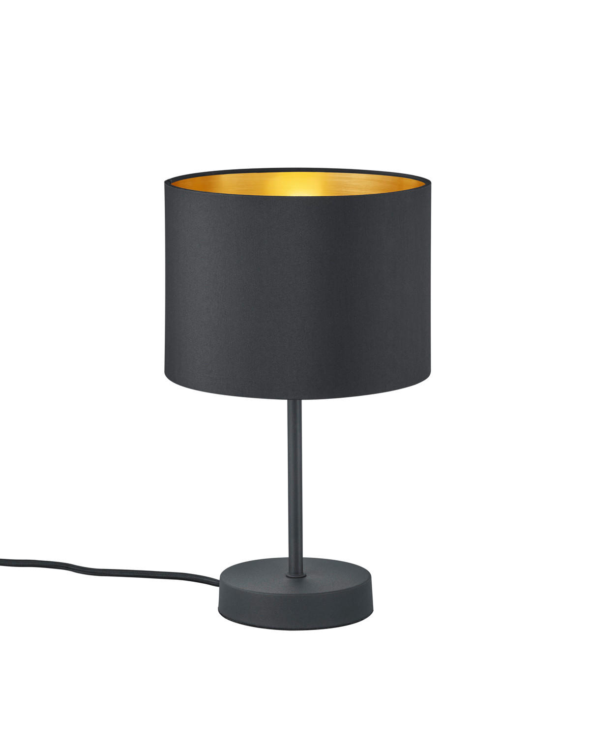TISCHLEUCHTE 20/33 cm   - Goldfarben/Schwarz, Basics, Textil/Metall (20/33cm) - Trio Leuchten