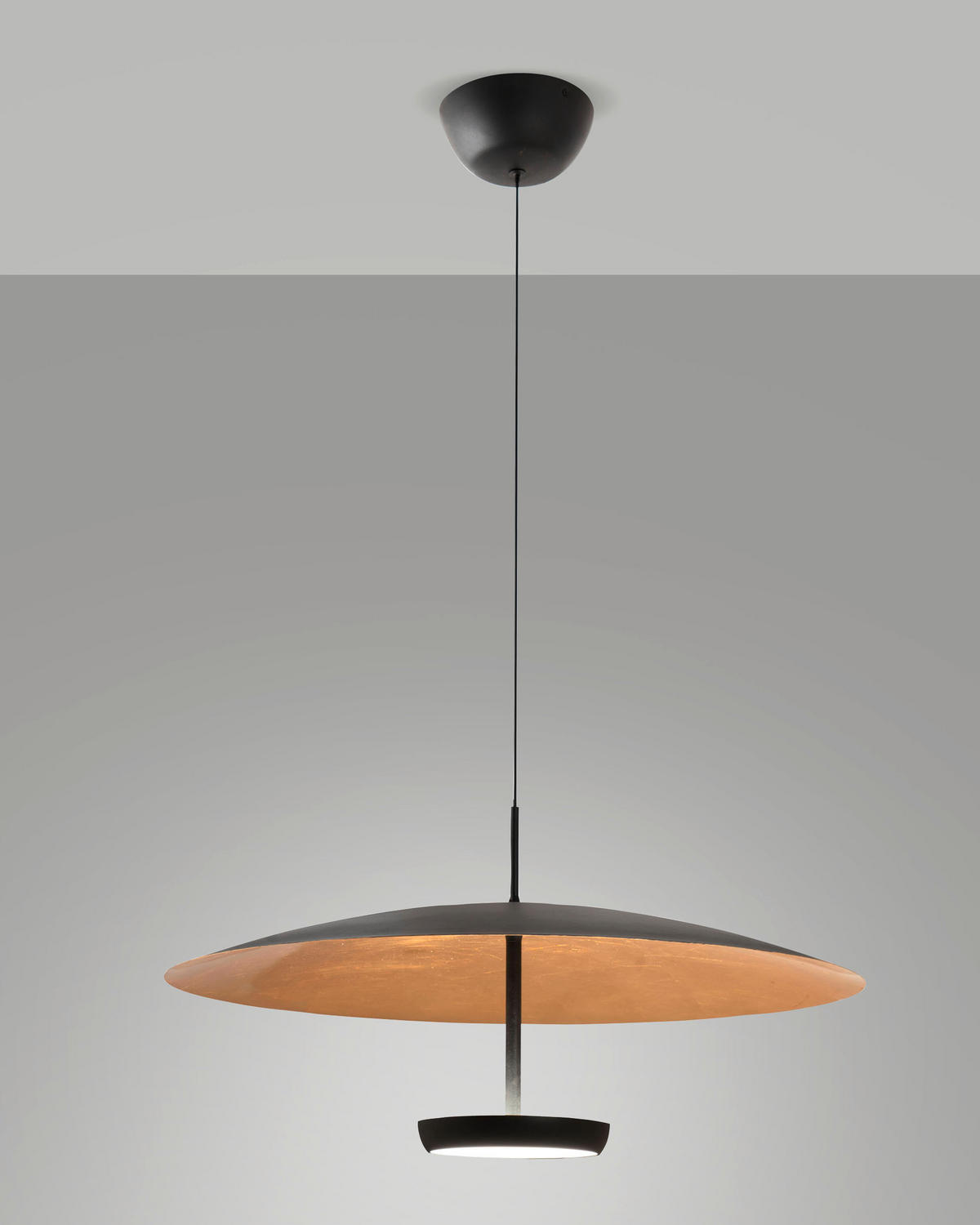 LED-PENDELLEUCHTE Yuko 60/200 cm   - Goldfarben, Design, Kunststoff/Metall (60/200cm) - Fabas Luce